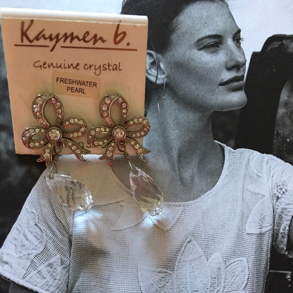 New - bow earrings - Picture 2 of 2